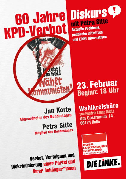 Flyer zur Veranstaltung 60 Jahre KPD-Verbot